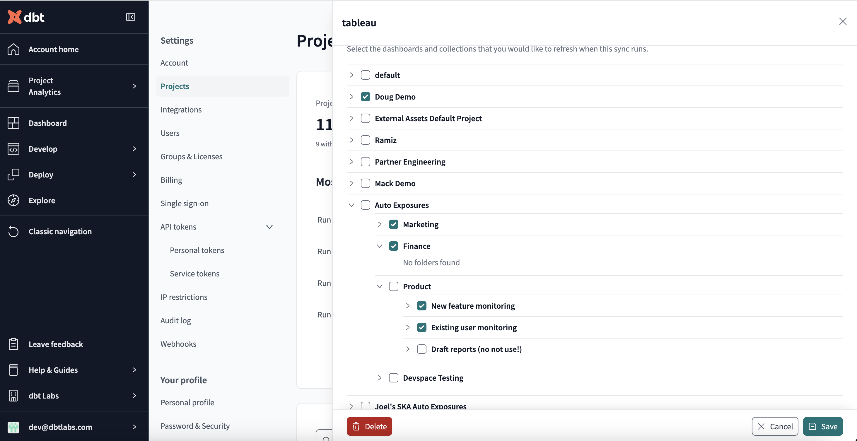 Select the collections you want to include for the downstream exposures. Select the collections you want to include for the downstream exposures.