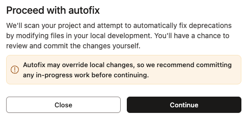 Proceed with autofix Proceed with autofix